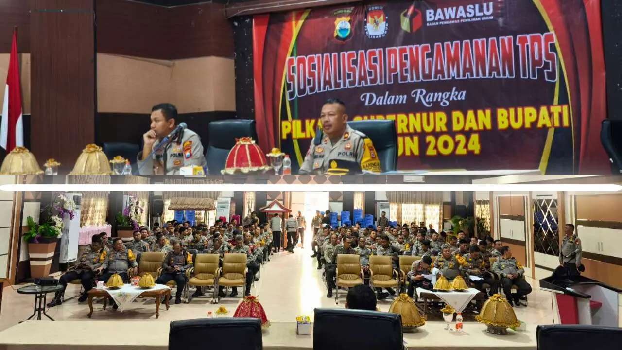 Ratusan Personel Polres Jeneponto dan BKO Brimob Siap Kawal Pilkada Serentak 2024