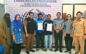 75 Warga Binaan Lapas Makassar Terima Dokumen Kependudukan Pengganti KTP