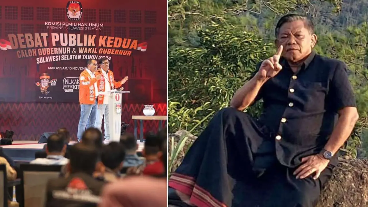 Pasangan calon Gubernur dan Wakil Gubernur Sulsel nomor urut 1, Moh Ramdhan Pomanto - Azhar Arsyad (DiA), tampil memukau dalam debat kedua Pilgub Sulsel yang berlangsung Minggu, 10 November 2024. Penampilan Danny-Azhar dianggap unggul, salah satunya oleh tokoh masyarakat Toraja, Prof. Dr. Ir. Daud Malamassam, M.Agr., yang menyatakan Danny-Azhar sebagai pemenang telak dalam debat tersebut.