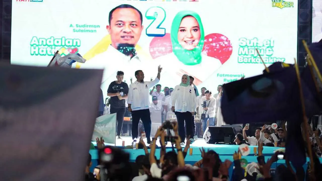 Andalan Hati Unggul Telak di Pilgub Sulsel, Kuasai 21 Kabupaten/Kota