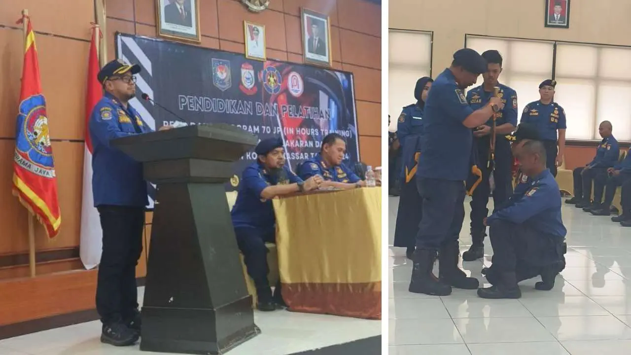 Damkarmat Makassar Gelar In-House Training Diklat Pemadam 1, Diikuti 60 Peserta