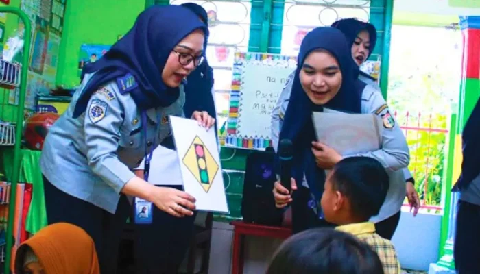 Dishub Makassar dan Jasa Raharja Ajak Anak TK Belajar Keselamatan Lalu Lintas Sejak Dini