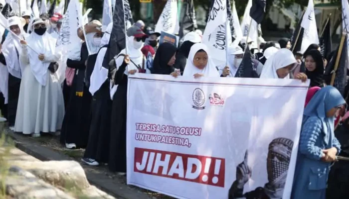 Hentikan Genosida, Aksi Bela Palestina di Makassar Serukan Jihad