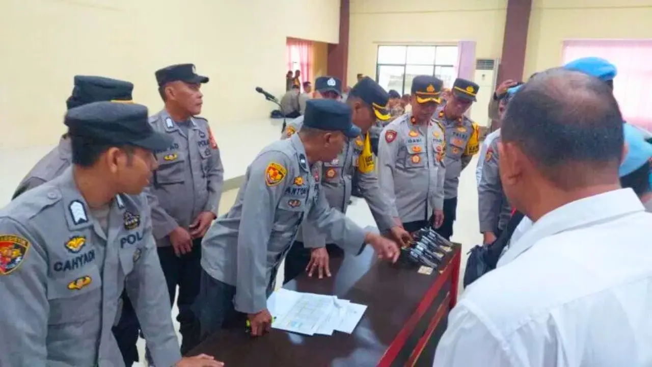 Cegah Penyalahgunaan, Polres Gowa Periksa Senjata Api Personel