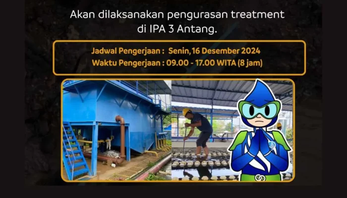 PDAM Makassar Akan Lakukan Pengurasan IPA Antang, Warga Diimbau Tampung Air