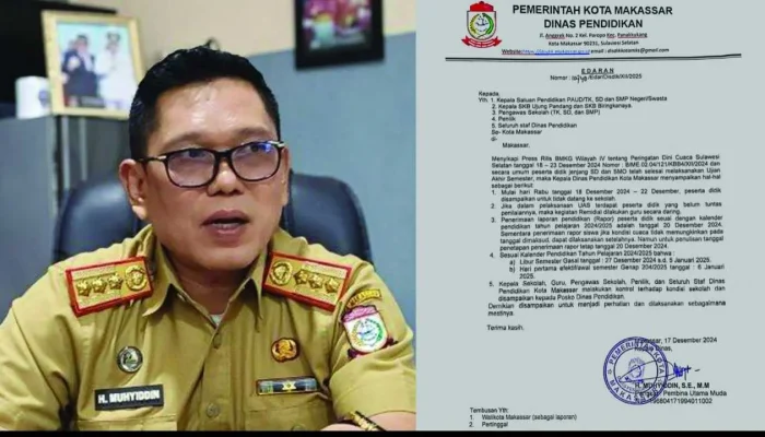 Disdik Makassar Liburkan Siswa TK, SD, dan SMP Akibat Cuaca Ekstrem