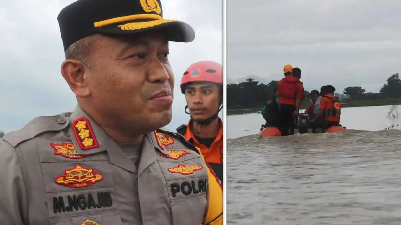 Gunakan Perahu, Kapolrestabes Makassar Terobos Banjir untuk Salurkan Bantuan di Manggala