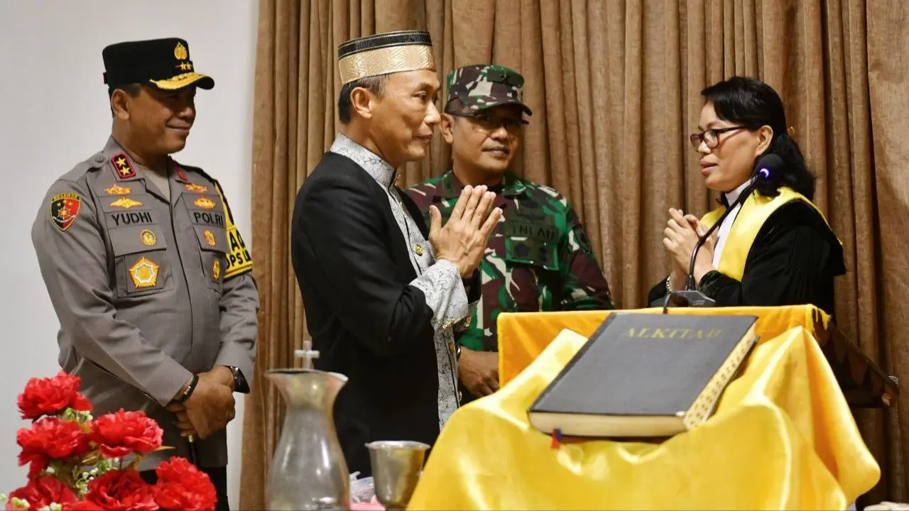 Pj Gubernur Sulsel dan Forkopimda Pantau Misa Natal, Sampaikan Pesan Damai
