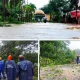 Markas Yonif 433/Julu Siri Tergenang Banjir dan Akses Jalan Tertutup Akibat Pohon Tumbang