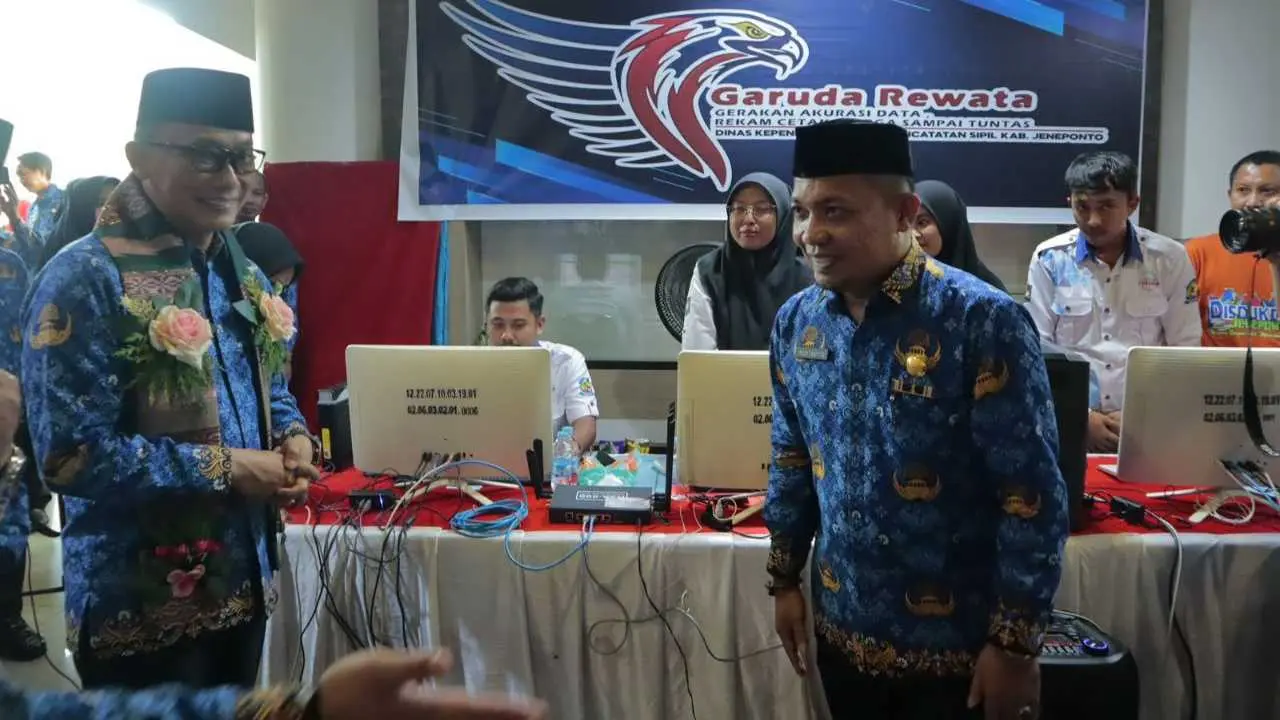 Permudah Layanan Administrasi Kependudukan, Disdukcapil Jeneponto Resmi Launching Garuda Rewata 2025