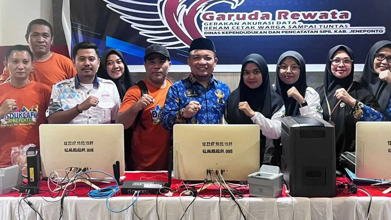 Permudah Layanan Administrasi Kependudukan, Disdukcapil Jeneponto Resmi Launching Garuda Rewata 2025