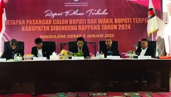 KPU Sidrap Tetapkan H. Syaharuddin Alrif dan Nurkana’ah sebagai Bupati dan Wakil Bupati Sidrap 2025-2030
