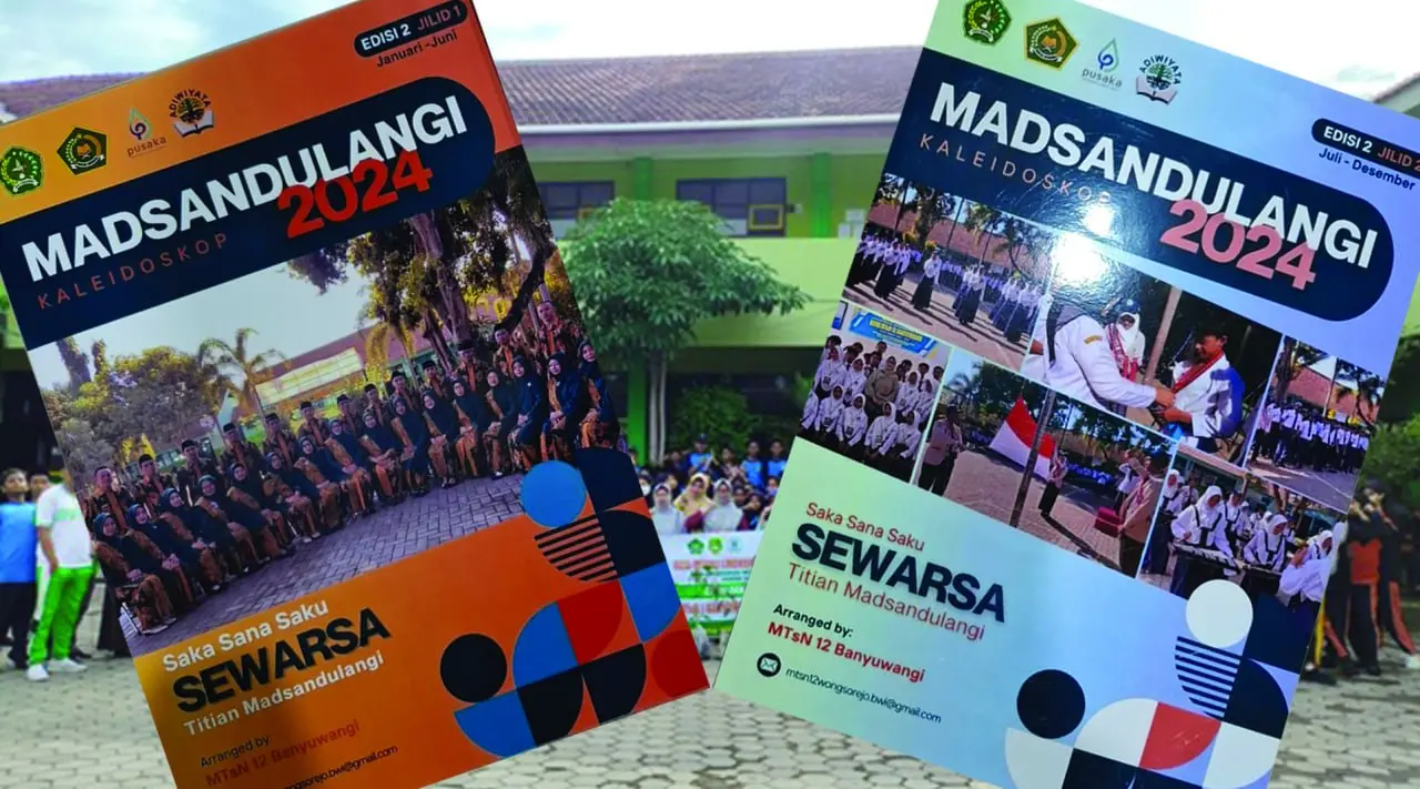 MTsN 12 Banyuwangi Luncurkan 2 Kaleidoskop Berjudul Sewarsa Titian Madsandulangi