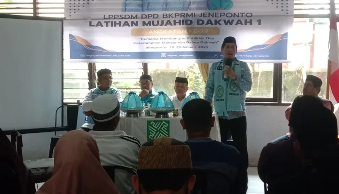 LPPSDM DPD BKPRMI Jeneponto Gelar Latihan Mujahid Dakwah 1 angkatan ke-29, Dapat Apresiasi DPP BKPRMI