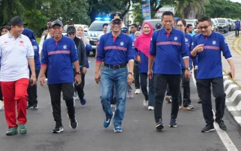 Pj Gubernur Sulsel dan Kepala BKN Pererat Silaturahmi Lewat Jalan Sehat Bersama ASN
