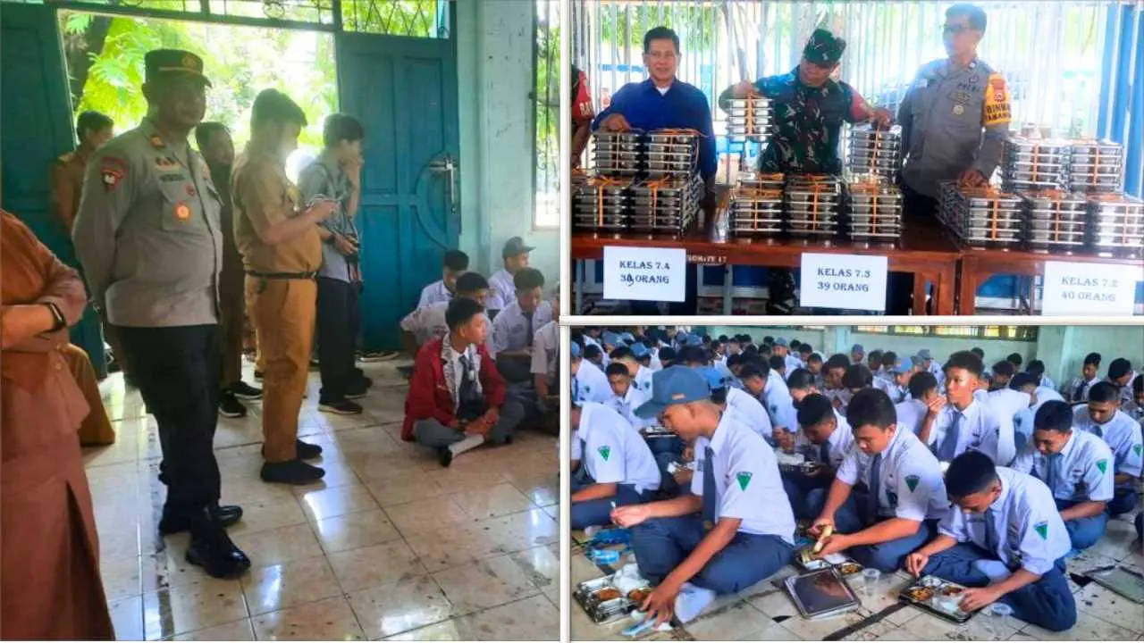 Polsek Manggala Kawal Distribusi Makan Bergizi Gratis di Dua Sekolah