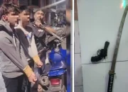 Resmob Polsek Manggala Amankan Dua Pemuda Diduga Begal Bawa Samurai dan Pistol Mainan