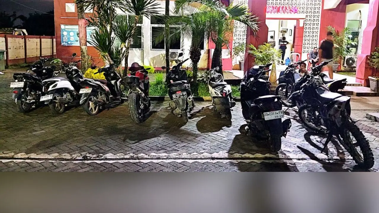 Razia di Tamalate, Polisi Amankan 10 Motor dan 1 Mobil Berknalpot Brong