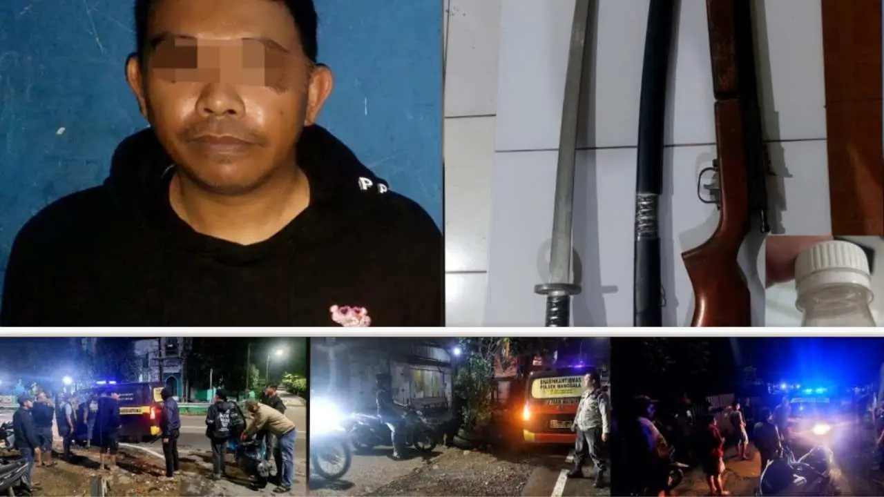 Bawa Samurai dan Senapan Angin, Polisi Amankan Warga di Lokasi Keributan Komplek Aditarina
