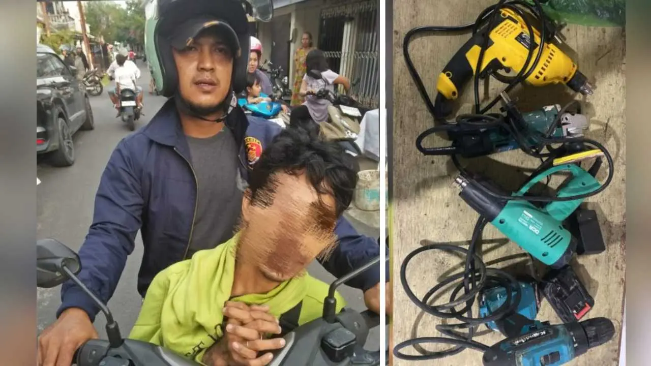 Maling Perkakas Tukang Dicokok di Tamalate, Resmob Manggala Gerak Cepat!