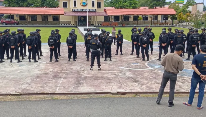 Demi Keamanan Masyarakat, Polres Jeneponto Siagakan 1 SSK Brimob Jelang dan Pasca Putusan PHPUKADA Jeneponto di MK
