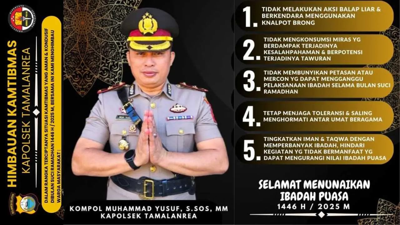 Pesan Khusus Kapolsek Tamalanrea Jelang Ramadan: Imbau Warga Jaga Kamtibmas