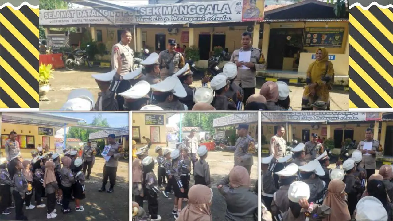 Polisi Sahabat Anak, TK Tiga Putri Ceria Belajar di Mapolsek Manggala