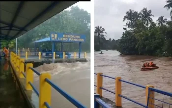Banjir Terjang 10 Kecamatan di Maros, Beberapa Jalan Utama Terputus 7 Bendungan Lekopancing