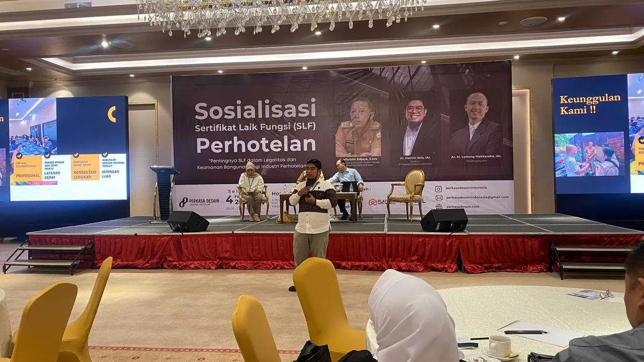 Sosialisasi SLF: PT Perkasa Desain Indonesia Edukasi Pelaku Hotel di Makassar tentang Keamanan Bangunan