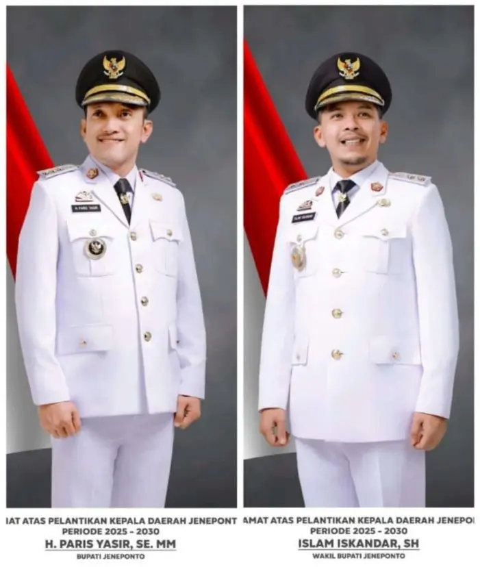 Bupati dan Wakil Bupati Jeneponto, Paris Yasir-Islam Iskandar