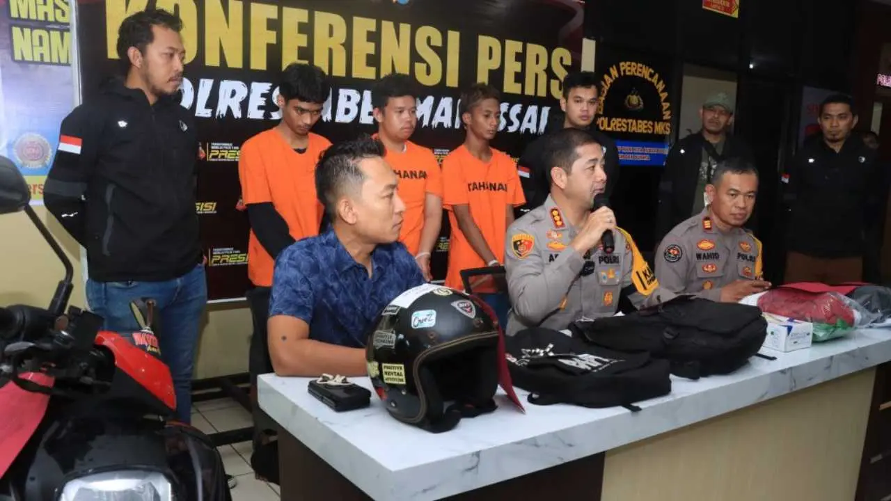 Polisi Tangkap 3 Pelaku Pelemparan Bom Molotov di Pos Polisi Makassar
