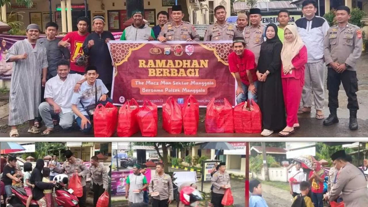 Polsek Manggala dan Suporter PSM Berbagi Berkah Ramadan, dari Jalan Raya hingga Rumah Tahanan