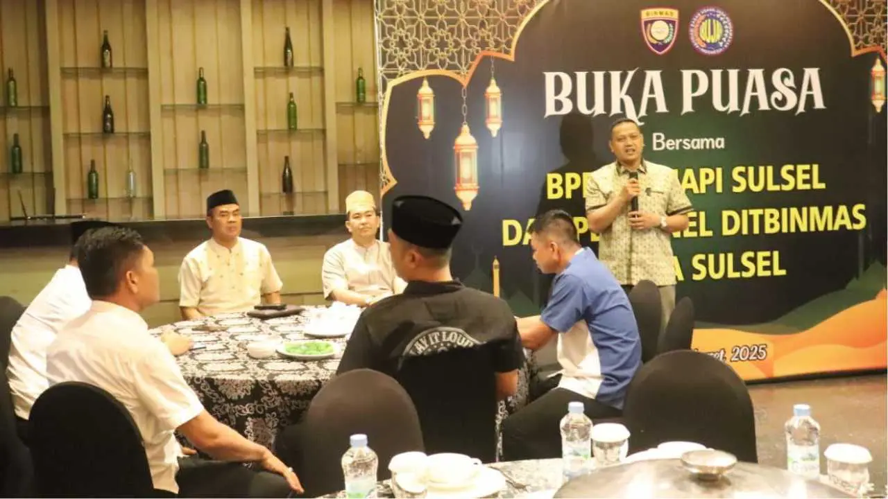 Pererat Sinergi, Dirbinmas Polda Sulsel dan ABUJAPI Gelar Buka Puasa Bersama