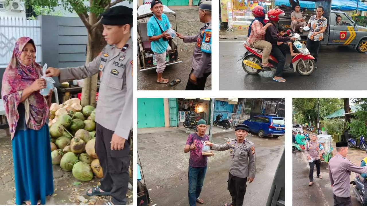 Polsek Mariso Tebar Berkah Ramadan dengan Bagi-Bagi Takjil