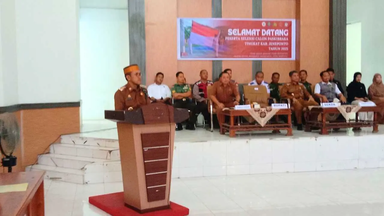Buka Seleksi Calon Paskibraka Jeneponto, Begini Pesan Bupati Paris Yasir 