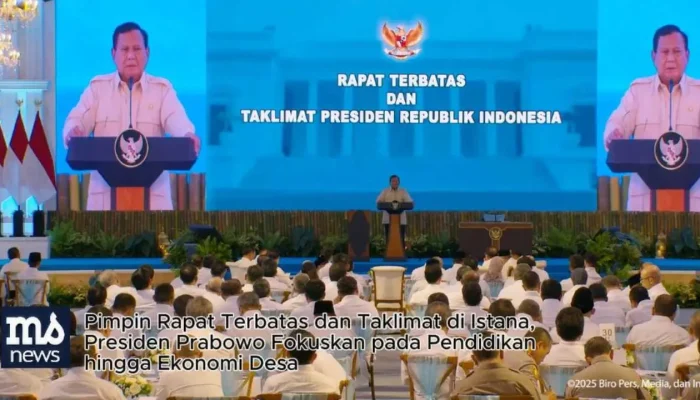 Presiden Prabowo Pimpin Rapat Terbatas, Bahas Pendidikan hingga Ekonomi Desa