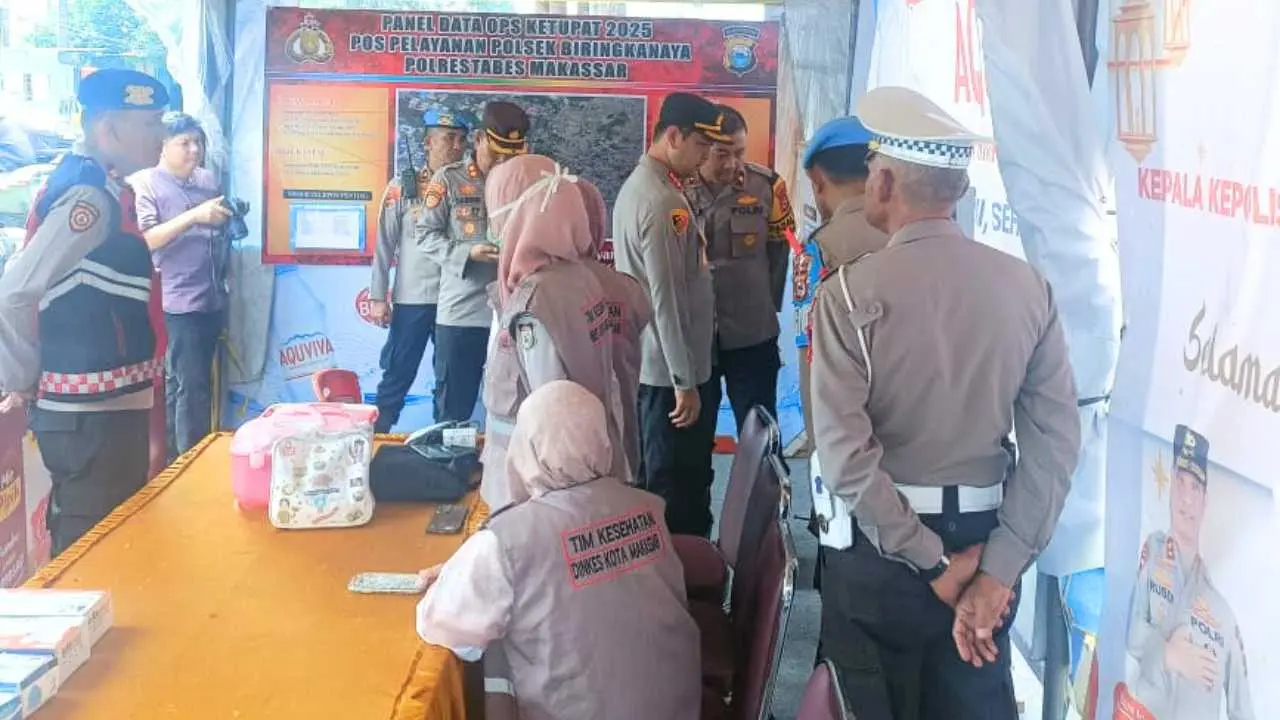 Kapolrestabes Makassar Tinjau Pos Pengamanan Terminal Daya Jelang Mudik Lebaran