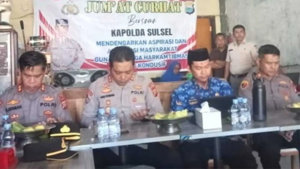 Ketua FKPM Mariso Apresiasi Polsek dalam Jumat Curhat Bersama Wadir Binmas Polda Sulsel
