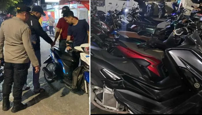 Puluhan Motor Knalpot Brong Terjaring Razia Polsek Tamalanrea