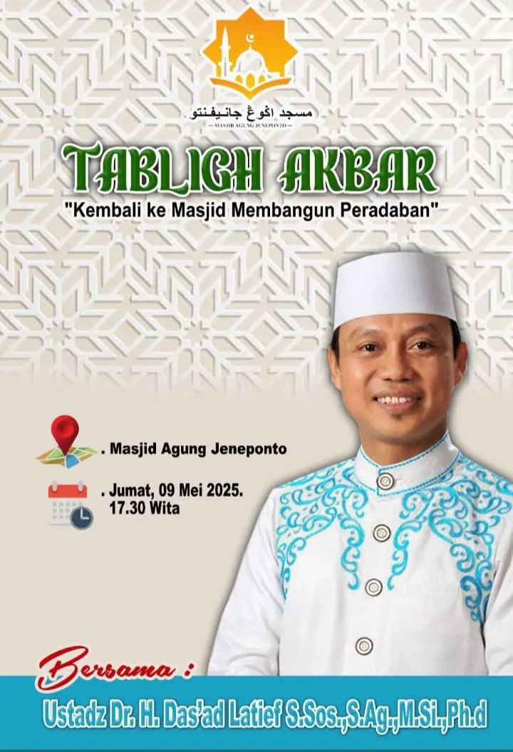 Ustadz Das'ad Latif Bantah Isi Ceramah di Masjid Agung Jeneponto, Jamaah Kecewa 3 Ustadz Das'ad Latif Bantah Isi Ceramah di Masjid Agung Jeneponto, Jamaah Kecewa