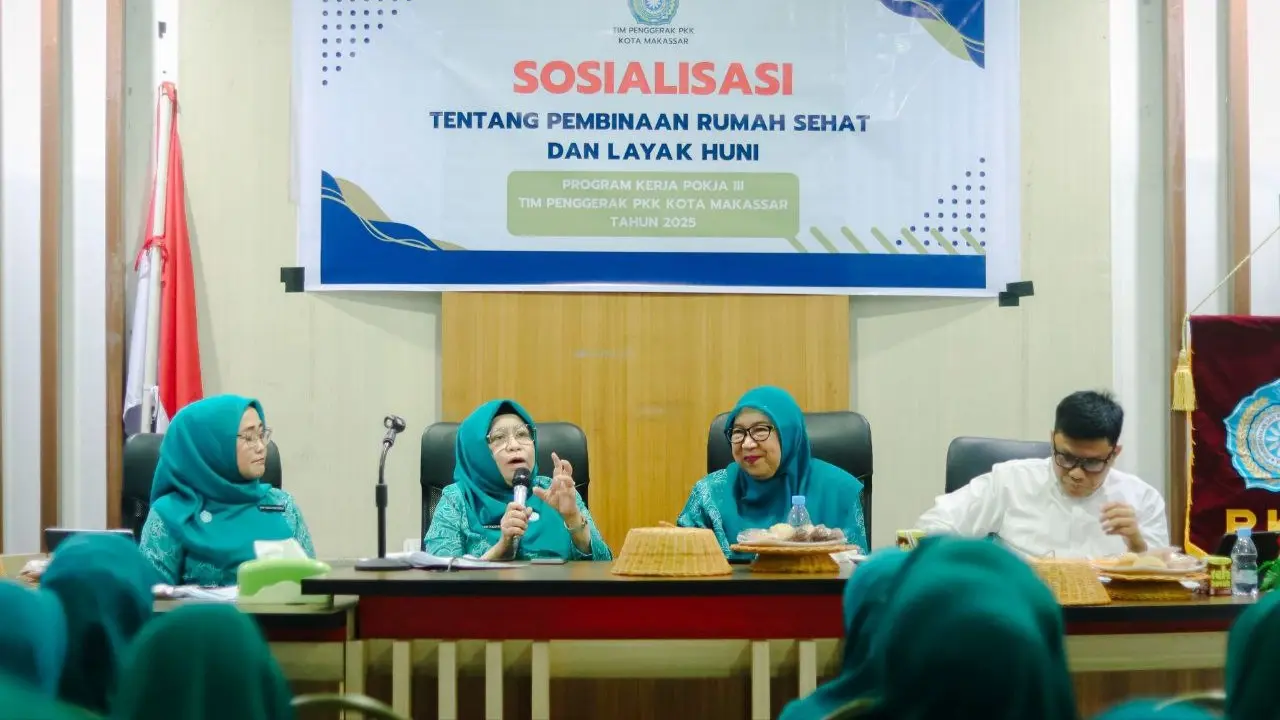 TP PKK Makassar Dorong Kader Jadi Agen Perubahan Lingkungan Lewat Sosialisasi Rumah Sehat