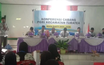 Konferensi Cabang PGRI Kecamatan Turatea Masa Bakti 2025-2030, Muslimin Terpilih Jadi Ketua