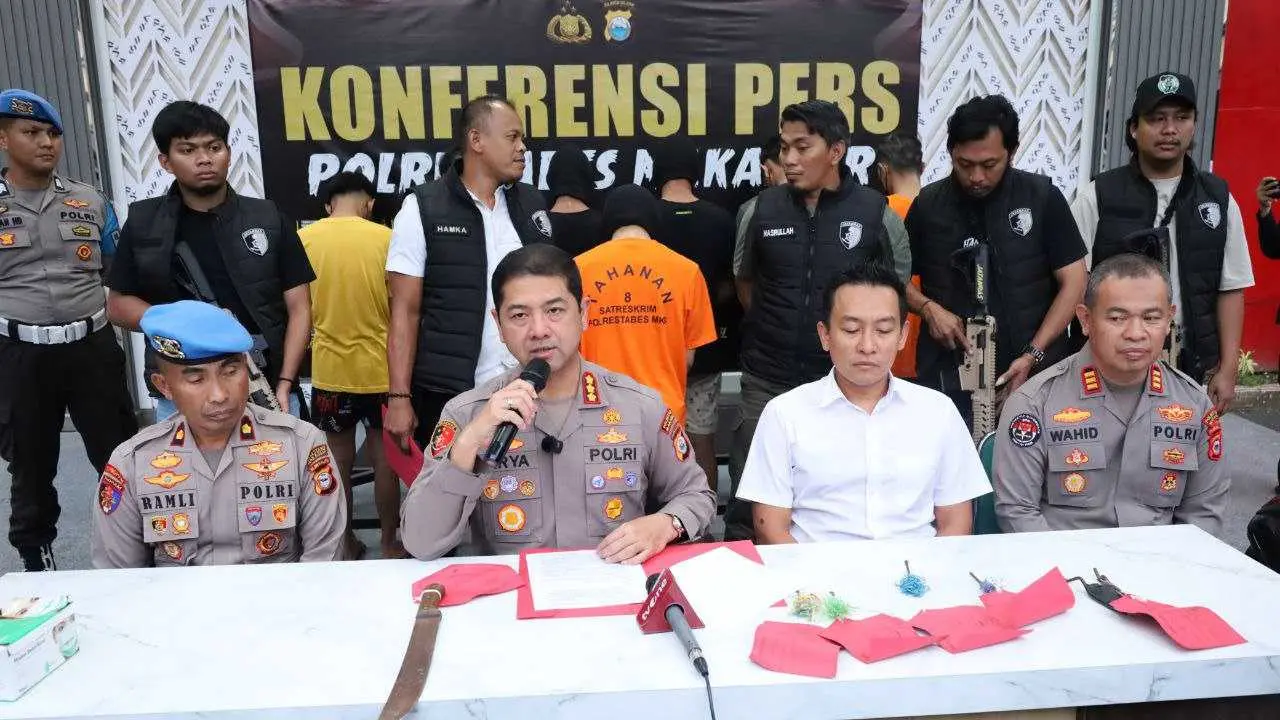 Jatanras Polrestabes Makassar Bekuk Kawanan Geng Motor “Utara” Usai Bacok Warga