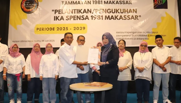 IKA SPENSA 81 Resmi Dilantik, Ikhsan Thahir Nahkodai Alumni SMPN 01 Makassar