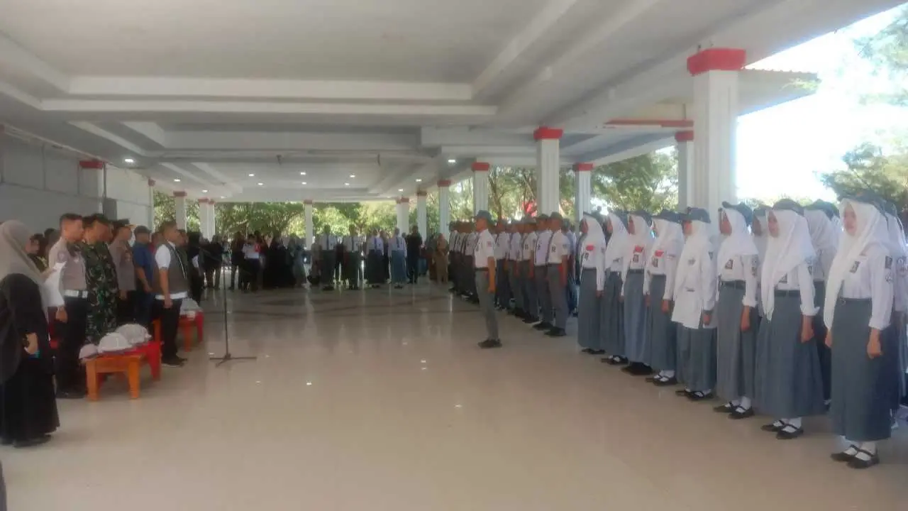 75 Siswa-siswi Berbagai Sekolah Lanjutan Atas di Jeneponto Ikuti Pembukaan Pemusatan Latihan Paskibraka 2025