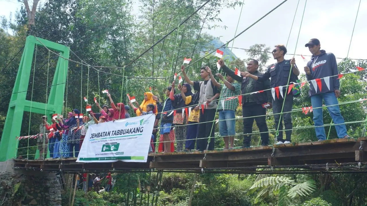 Jembatan Gantung Tabbuakang, Hadiah Kemerdekaan untuk 400 KK di Gowa 2 Jembatan Gantung Tabbuakang, Hadiah Kemerdekaan untuk 400 KK di Gowa