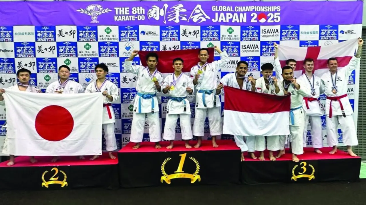 Gojukai Indonesia Raih Juara 2 Dunia di Jepang, Lampaui Target Medali