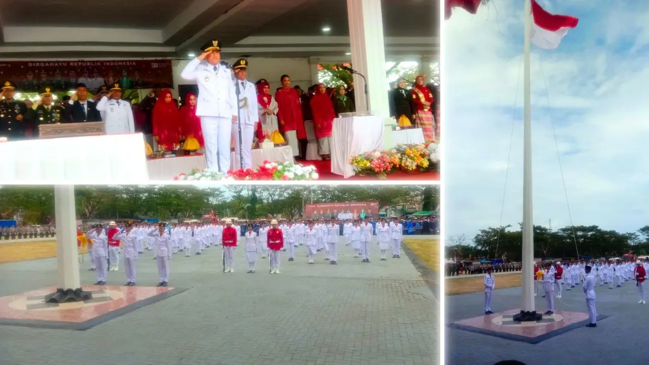 Bupati Paris Yasir Jadi Irup, 75 Putra-putri Terbaik Berhasil Kibarkan Bendera Merah Putih di Detik-detik Peringatan HUT RI ke-80 di Jeneponto