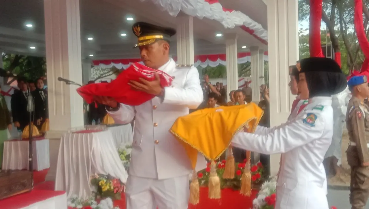 Upacara Penurunan Bendera Merah Putih di Jeneponto Berjalan Hikmat, Jadi Irup Wakil Bupati Islam Iskandar 