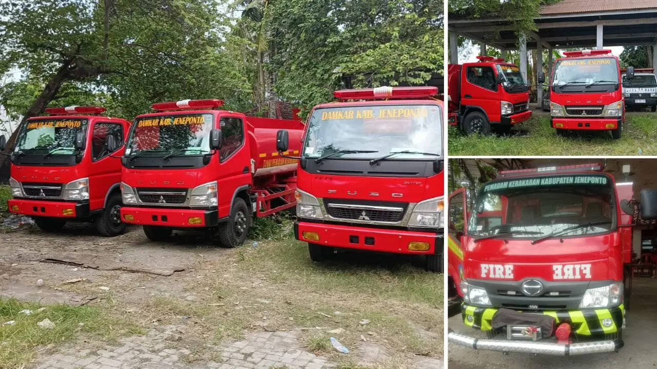 Tepat Peringatan HUT RI ke-80, Pemerintahan Paris-Islam Persembahkan 6 Armada Damkar untuk Masyarakat Jeneponto